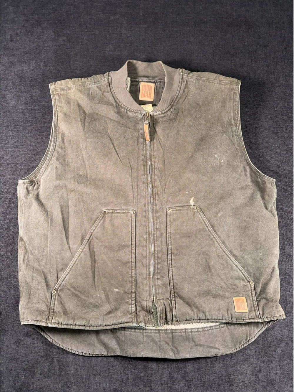 Iron Max 2XLR Regular Size Sleeveless Work Vest with Sherpa Lining